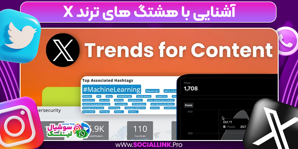 آشنایی با هشتگ‌ های ترند X